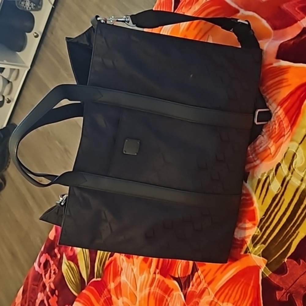 MCM nylon jacquard tote